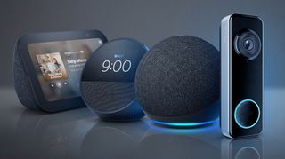 A selection of Amazon smart home products.
