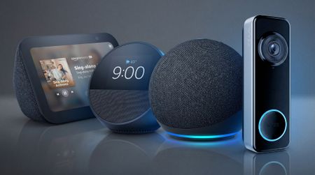 A selection of Amazon smart home products.