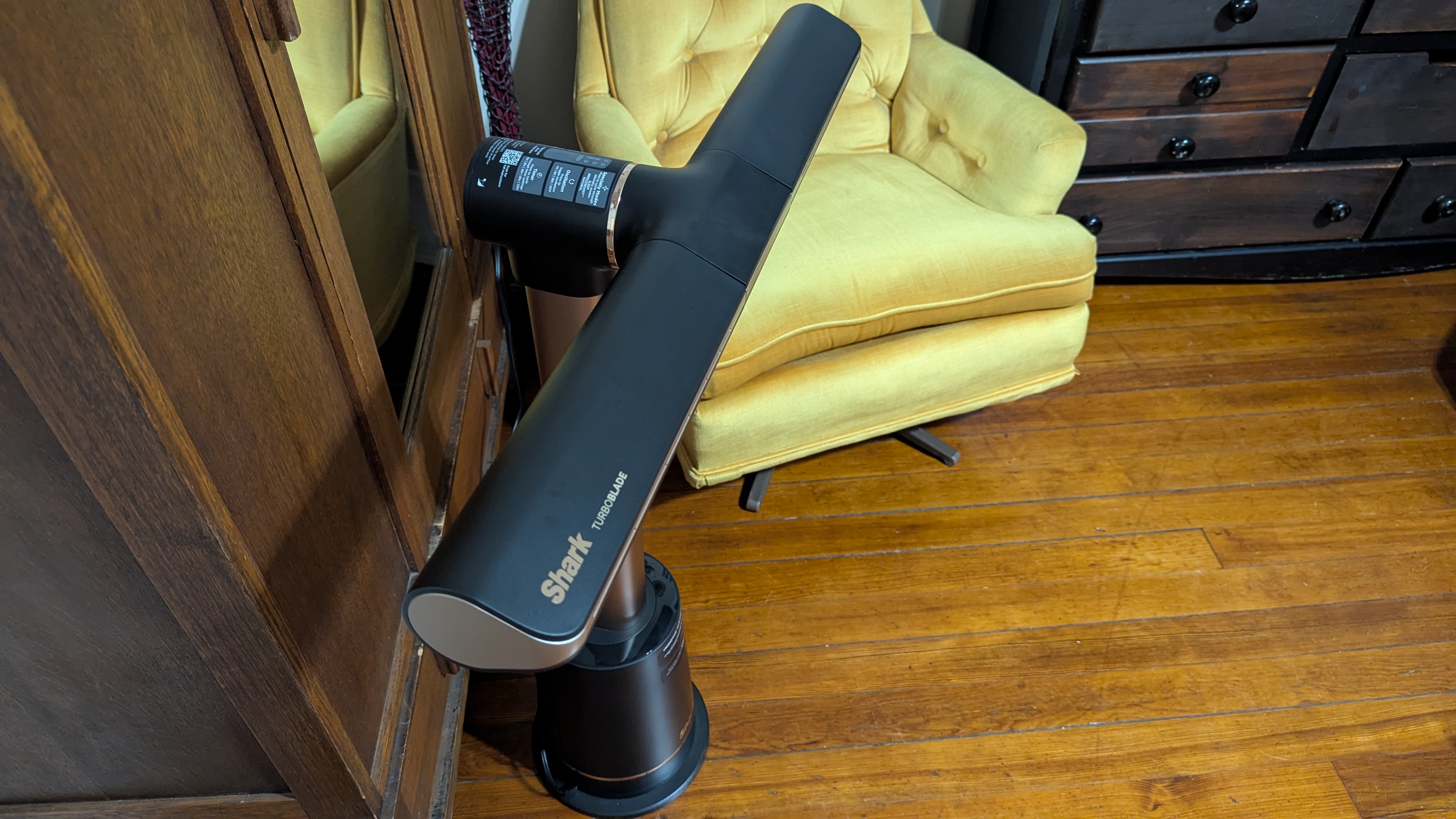 Shark TurboBlade fan in reviewer's home