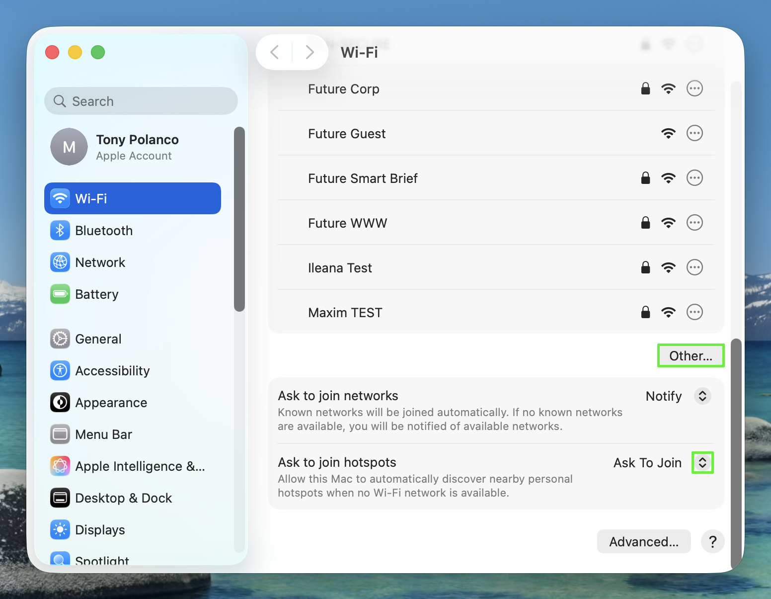 macOS 26 iPhone hotspotting