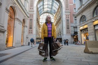 James May enjoys a sport of shopping in Italy.