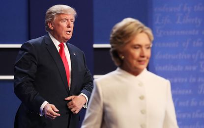 Clinton and Trump at the third presidential debate