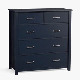 West Elm Camp Tall Dresser against a white background.