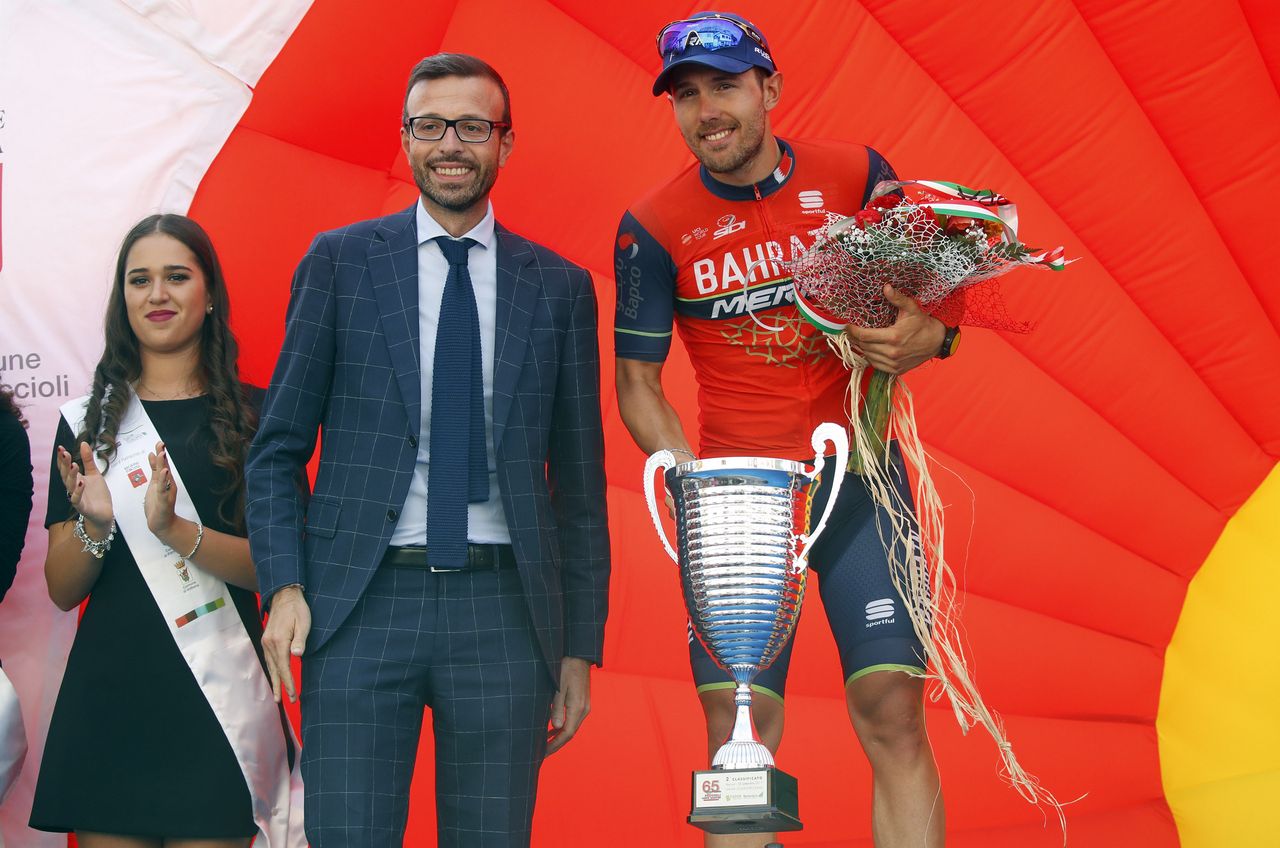 Sonny Colbrelli (Bahrain-Merida) took second at the 2017 Coppa Sabatini.
