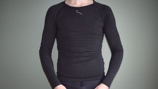 Albion merino long sleeve base layer in black