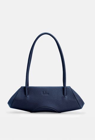 Behno Elizabeth Baguette Mini Pebble in Navy