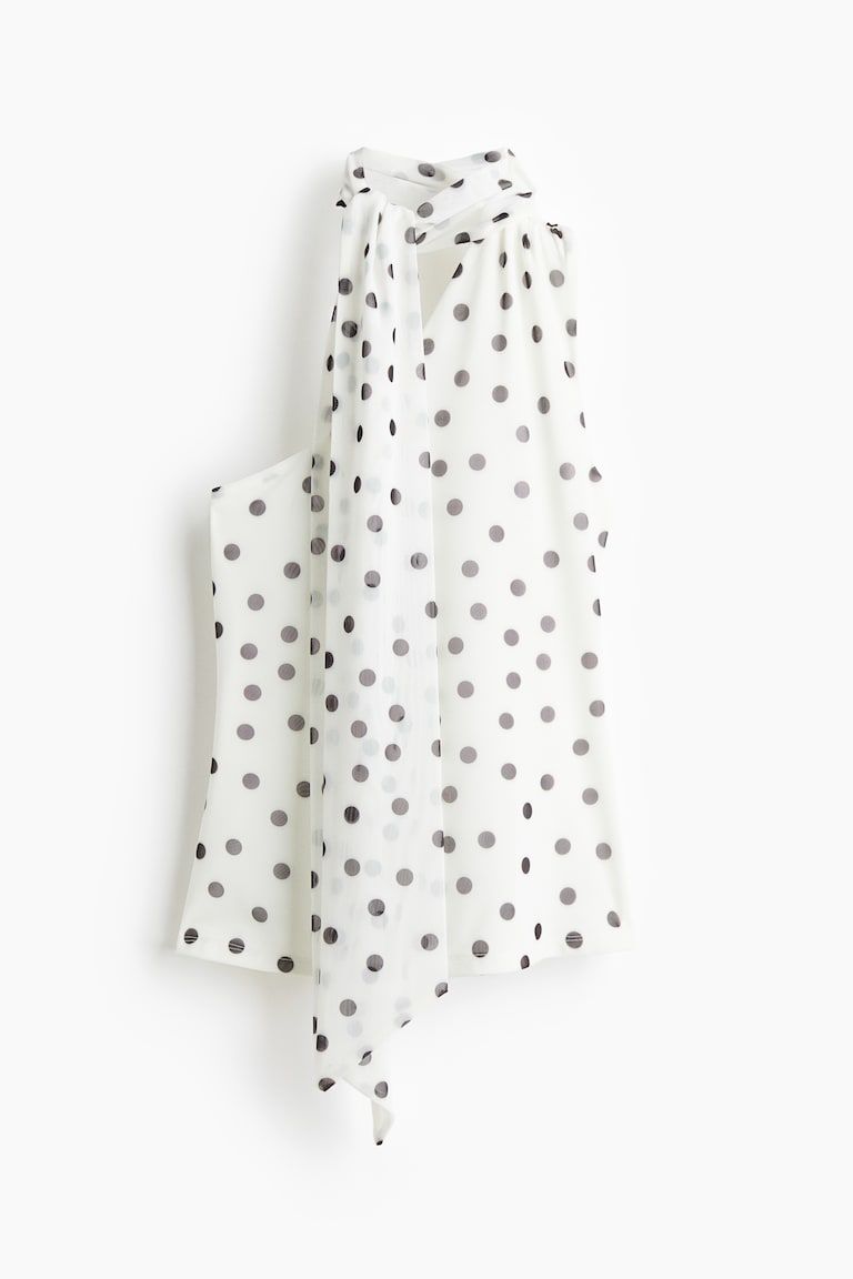 One-Shoulder Mesh Top