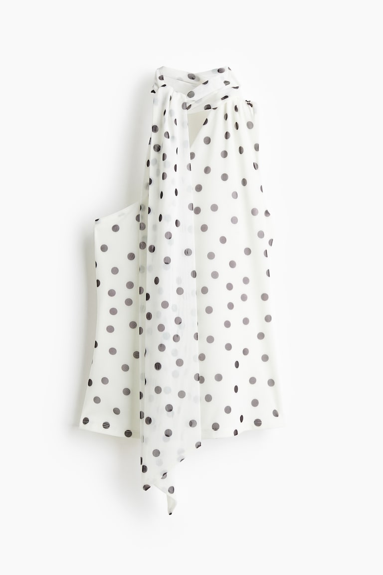 One-Shoulder Mesh Top