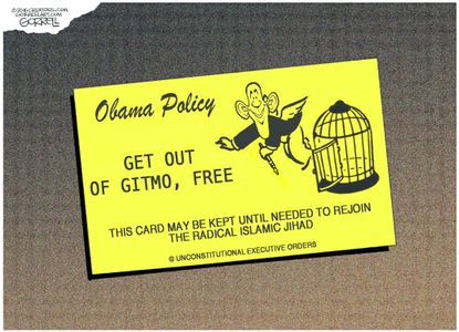 Obama Cartoon U.S. Close Gitmo 2016