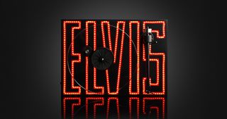 Pro-Ject's Elvis-themed turntable on black background