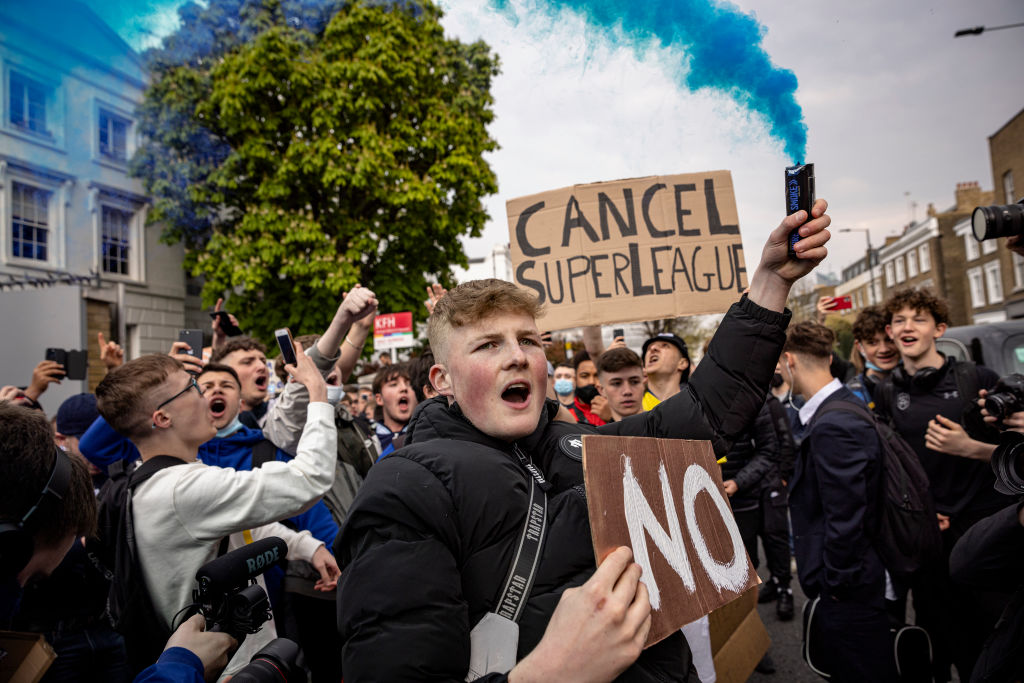 Chelsea European Super League protest