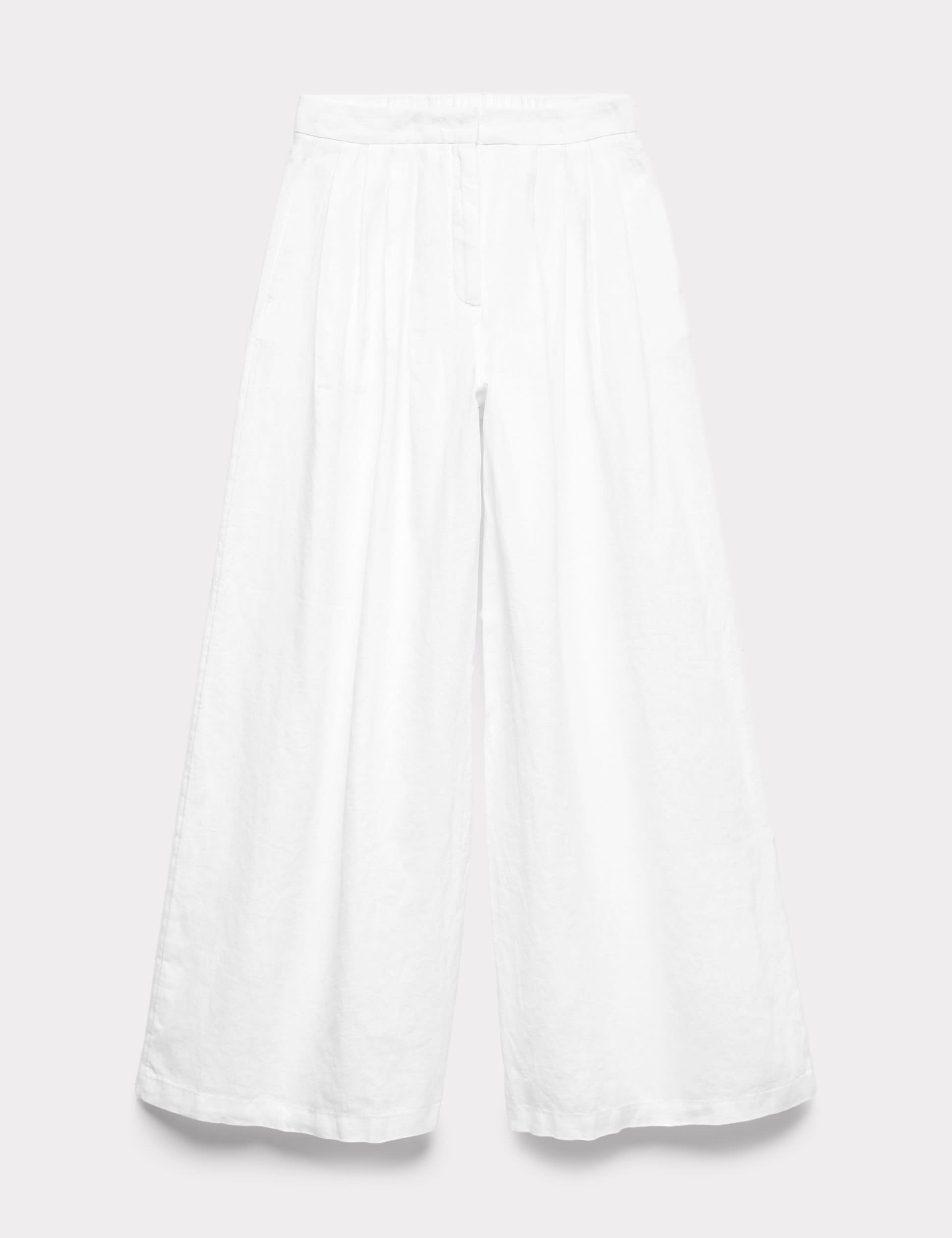 Pure Linen Wide Leg Trousers