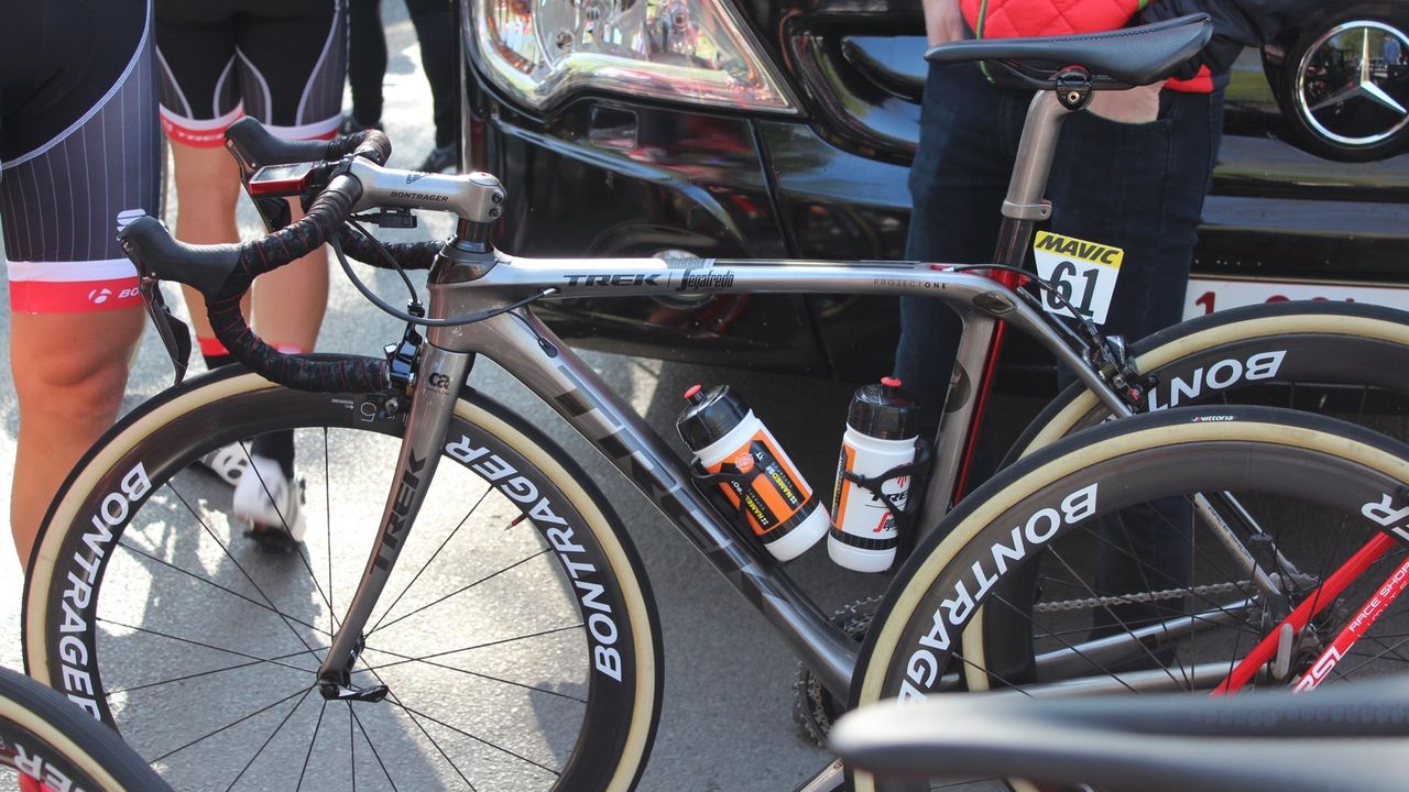 2015 Paris-Roubaix winner Degenkolb had this custom Domane SLR ready to go at the start