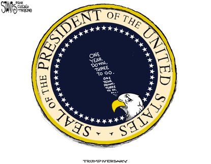 Political cartoon U.S. Trump presidency