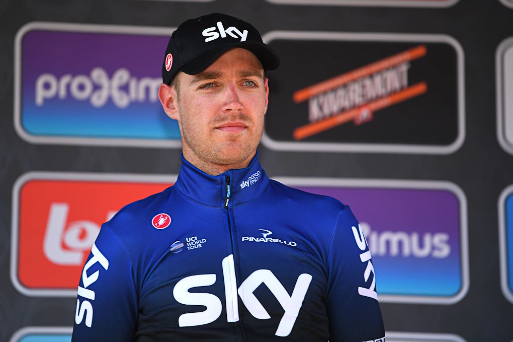 Christopher Lawless (Team Sky) on the Scheldeprijs podium