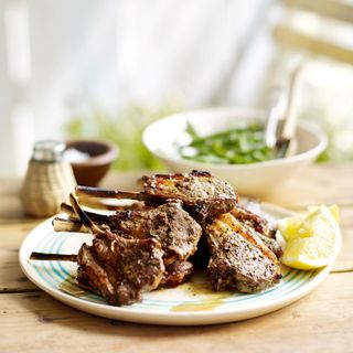 Rosemary and Garlic Lamb Cutlets with Lemony Green Beans