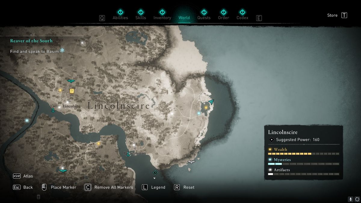 AC Valhalla Lincolnscire treasure hoard map location
