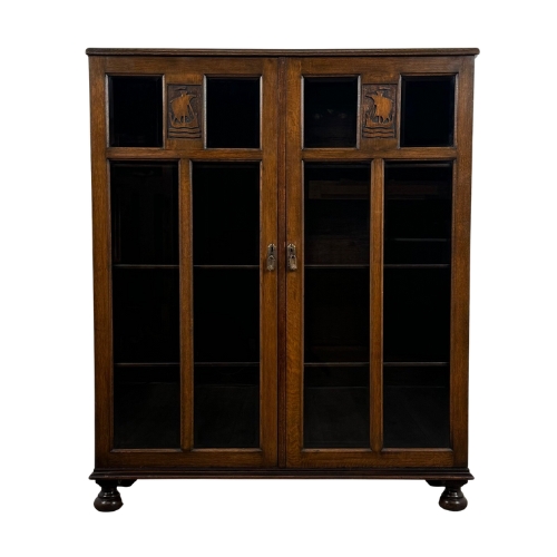 Vinterior, Antique 20th Century Good Quality Display Cabinet In Oak