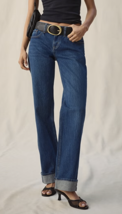 Abercrombie &amp;amp; Fitch, Low Rise 90s Relaxed Cuffed Hem Jean