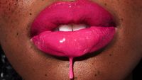 Bright pink lips