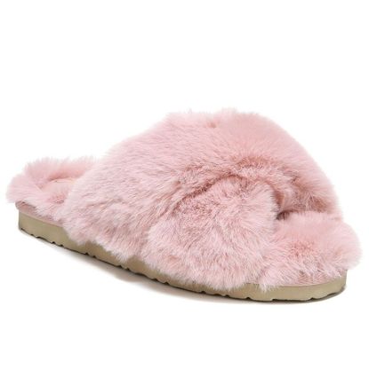 Sam Edelman Women's Jeane Fluffy Crisscross Slippers