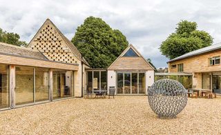 converted barn with glazed side doors