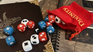 Divinity: Original Sin the board game dice and dice bag