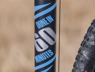 Ridley's cyclocross motto on the X-Bow's seat tube