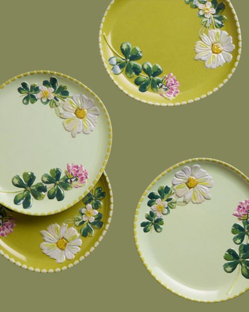 Floral Picnic Side Plates, Set of 4 