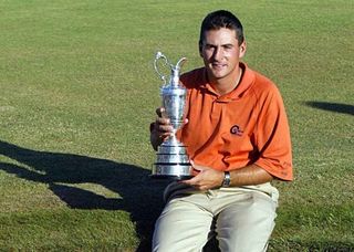 US golfer Ben Curtis poses with the Clar