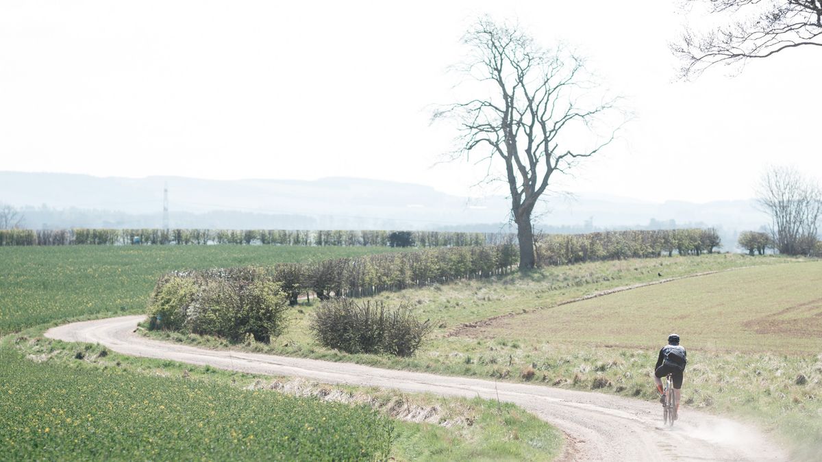 Gravel rider in East Lothian, Scotland