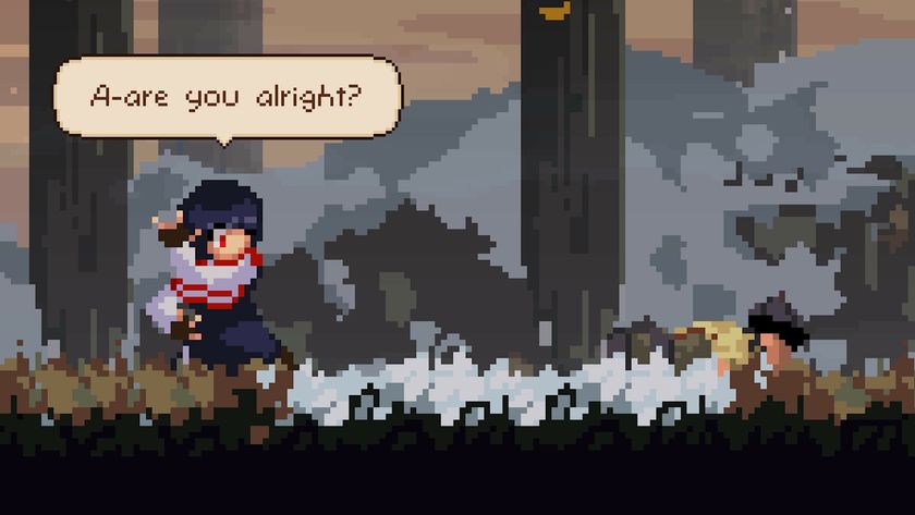 Pixel art of warrior princess in snowy forest