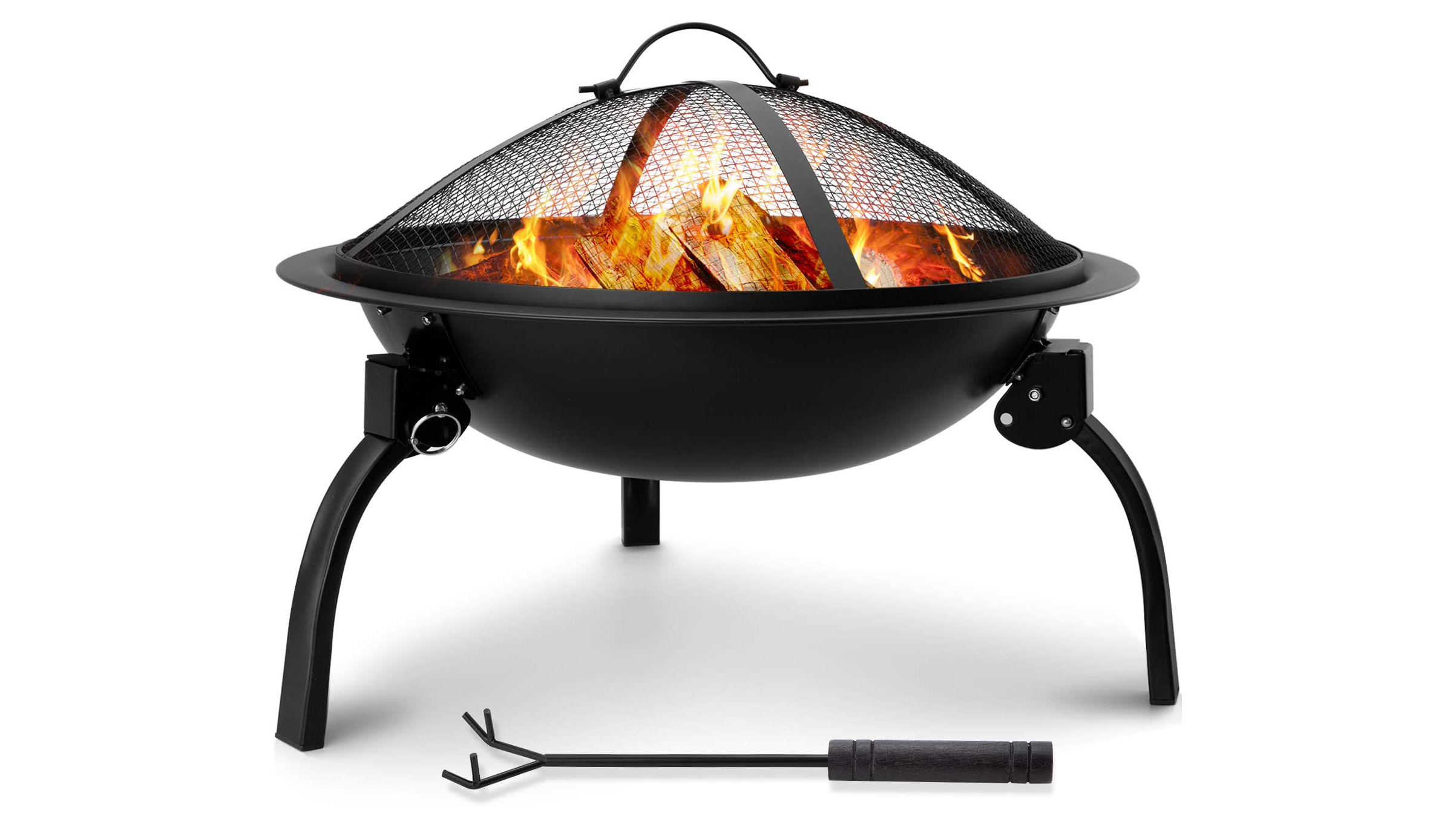 Amagabeli Portable Fire Pit on white background