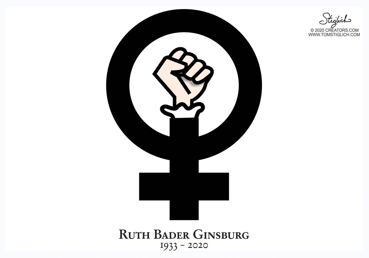 Editorial Cartoon U.S. Ruth Bader Ginsburg RIP