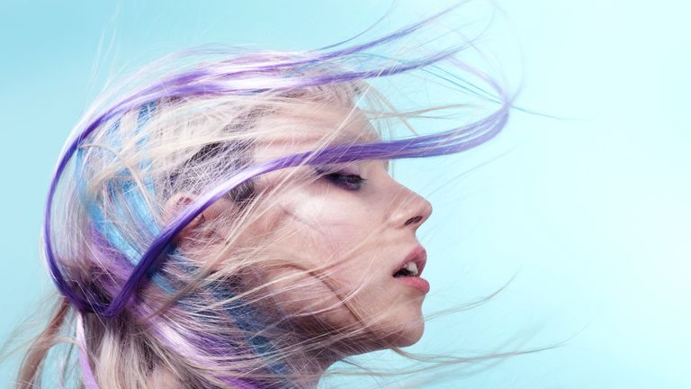Lip, Hairstyle, Chin, Eyebrow, Purple, Eyelash, Pink, Violet, Magenta, Lavender,