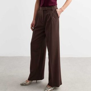 Brown Wide Leg Trousers