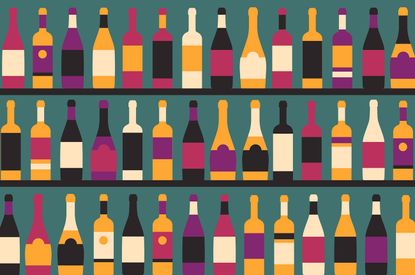 wine bottles and labels design