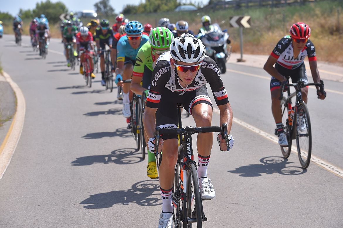 Lennard Kamna (Sunweb) leads the breakaway