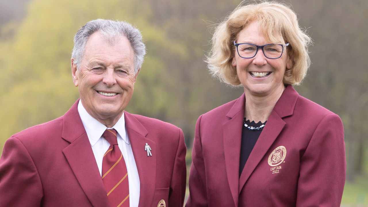 Bernard Gallacher with new PGA Captain Sarah Bennett