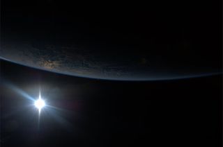 Sunset Seen From the International Space Station