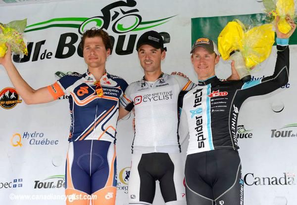 Stage 1 podium (l-r): Matthias Friedemann, Francisco Mancebo, Ryan Roth