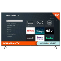 onn. 85" 4K LED Roku TV: