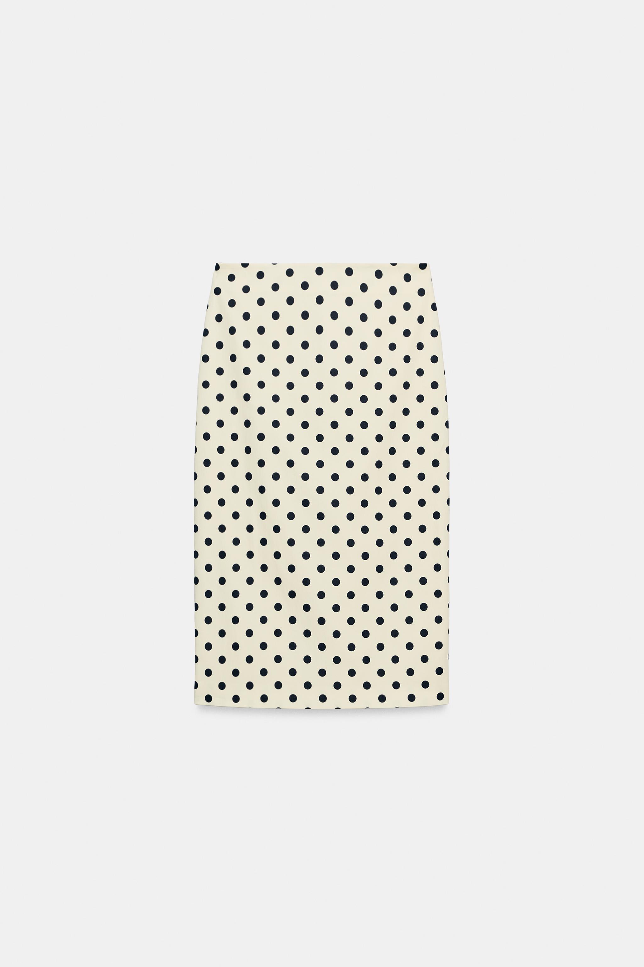 Polka Dot Pencil Skirt Zw Collection