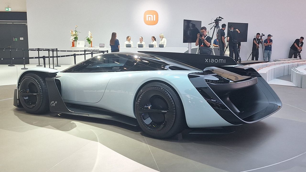 Xiaomi EV, pictured at IFA 2026