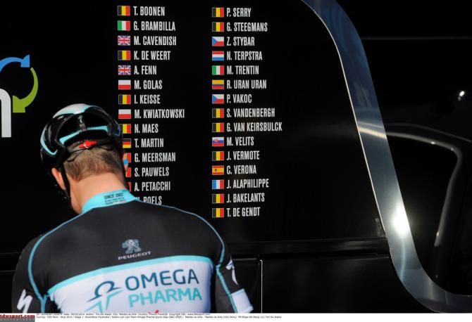The Omega Pharma-Quick Step bus