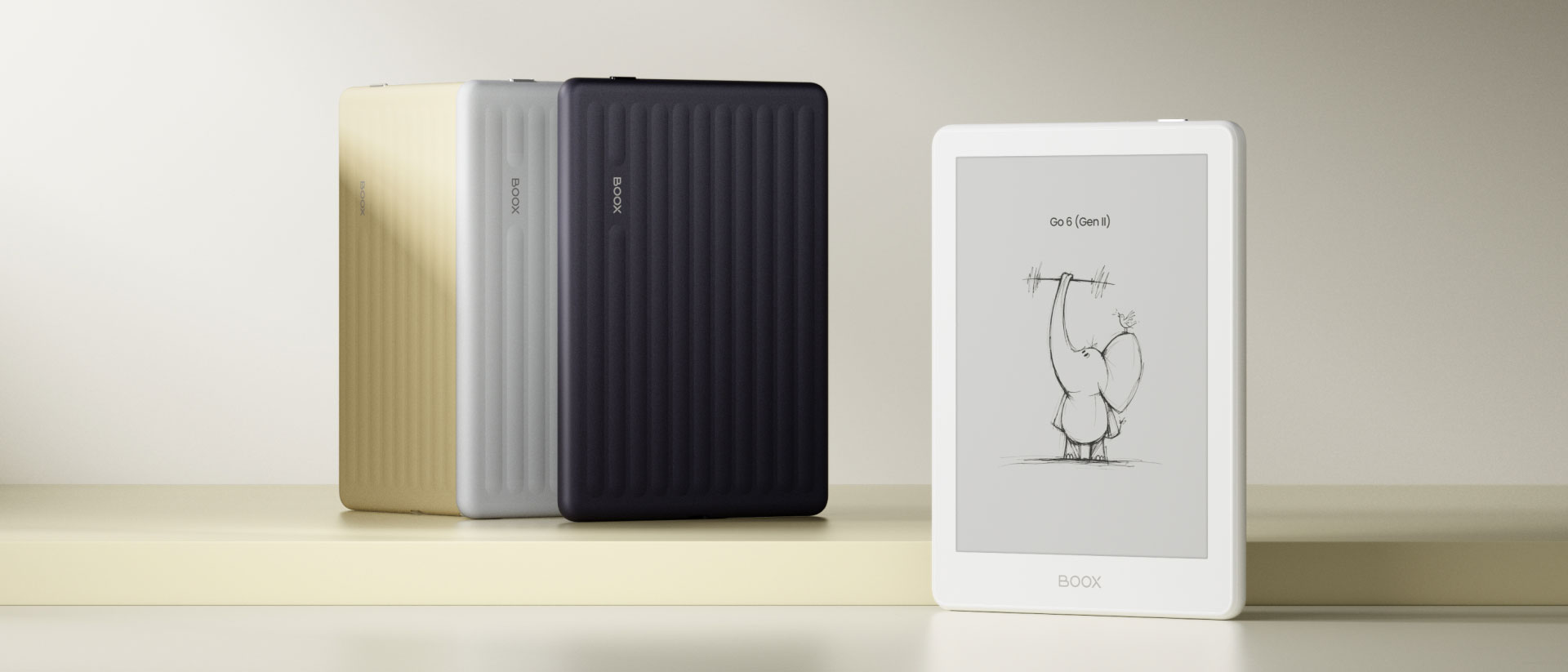 Boox Go 6 in different colours