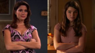 Missy on The Big Bang Theory and Young Sheldon crossing her arms.