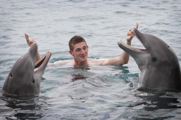 Jurgen Van Den Broeck and his new friends.