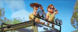In 'Back To The Outback', zookeeper Chaz (Eric Bana) has a mini-me assistant.