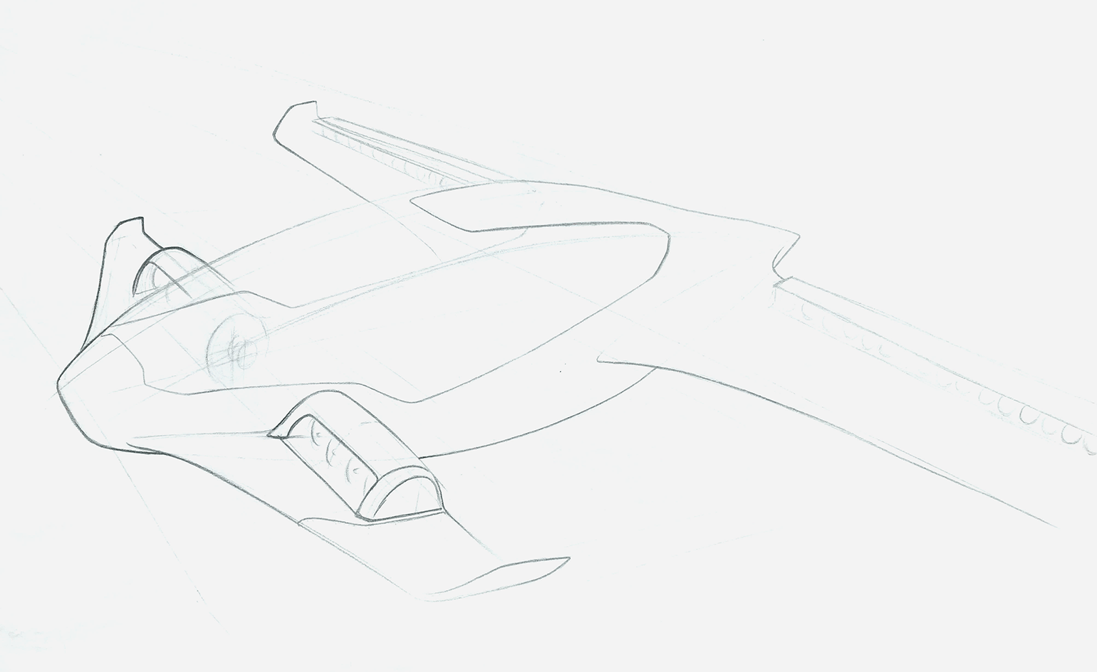 Early sketches of the five-seater Lilium Jet, drawn by Mathis Cosson